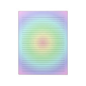 Bloc-note Lignes larges sur Aquarelle Pastel Arc-en-ciel (Tourné)