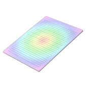 Bloc-note Lignes larges sur Aquarelle Pastel Arc-en-ciel (Incliné)