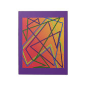 Bloc-note Lignes lumineuses sur orange et rouge design fanta (Tourné)