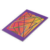Bloc-note Lignes lumineuses sur orange et rouge design fanta (Incliné)