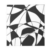 Bloc-note Lignes noires et blanches, motif d'impression coul (Devant)