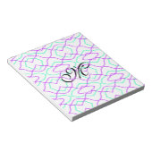 Bloc-note Lignes ondulées simples bleu violet aquarelle ajou (Incliné)