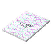 Bloc-note Lignes ondulées simples bleu violet aquarelle ajou (Tourné)