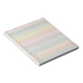 Bloc-note Lignes pastel avec grands chiffres dorés (Incliné)