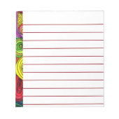 Bloc-note Lignes psychédéliques (Devant)