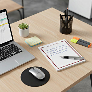 Bloc-note Lignes simples et sophistiquées personnalisées