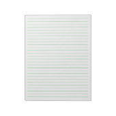 Bloc-note Lignes vertes - Papier grand format de 8,5 po x 11 (Tourné)
