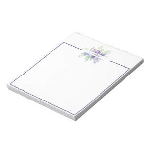 Bloc-note Lilac aquarelle florale personnalisée