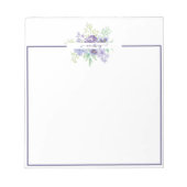 Bloc-note Lilac aquarelle florale personnalisée (Devant)