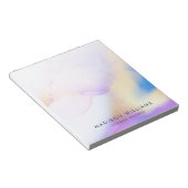 Bloc-note Lilac Aquarelle Or Abstrait Nom personnalisé (Incliné)