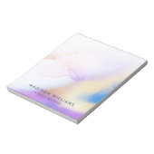 Bloc-note Lilac Aquarelle Or Abstrait Nom personnalisé (Tourné)