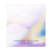 Bloc-note Lilac Aquarelle Or Abstrait Nom personnalisé (Devant)