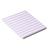 Bloc-note Lilac violet et blanc bonbons rayures (Incliné)