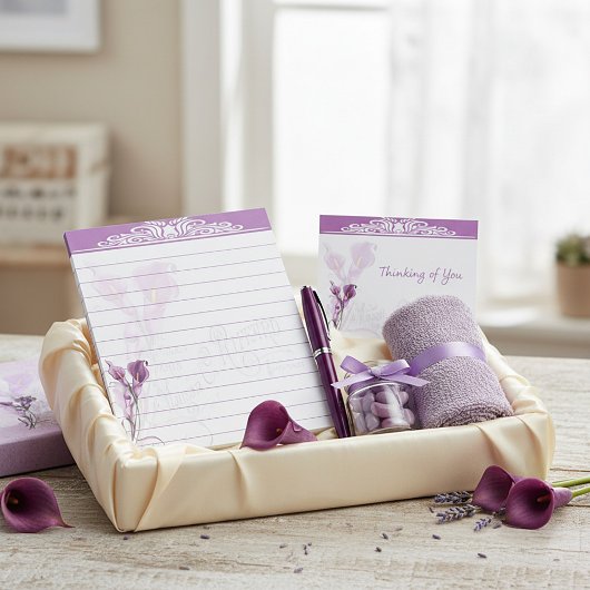 Bloc-note Lilies violettes