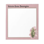Bloc-note Lily of the Valley Happiness Personnalisé rose (Devant)