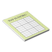 Bloc-note Lime Green Geometric 9x9 Sudoku Grid Template (Incliné)