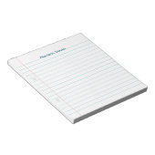 Bloc-note Lined Your Name Ruled Paper School Thème Simple (Incliné)