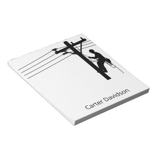 Bloc-note Lineman Electric Utility Journeyman Gift (Incliné)