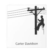 Bloc-note Lineman Electric Utility Journeyman Gift (Devant)