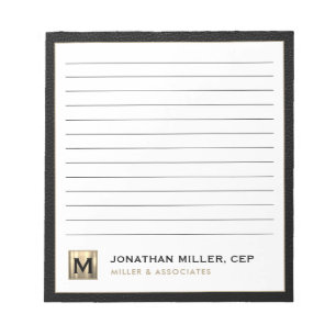 Bloc-note Linge de luxe en or noir