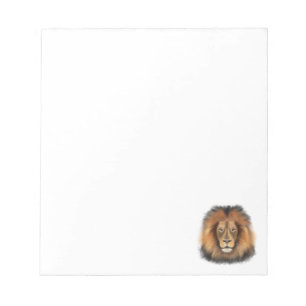 Bloc-note lion aquarelle Leo roi safari animal jungle chat