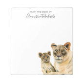 Bloc-note Lion | Mère et Cub Custom (Devant)