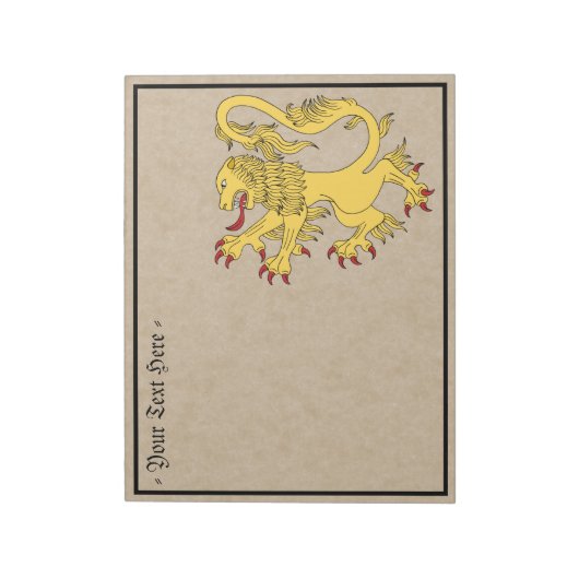 Bloc-note Lion Rampant (Tourné)