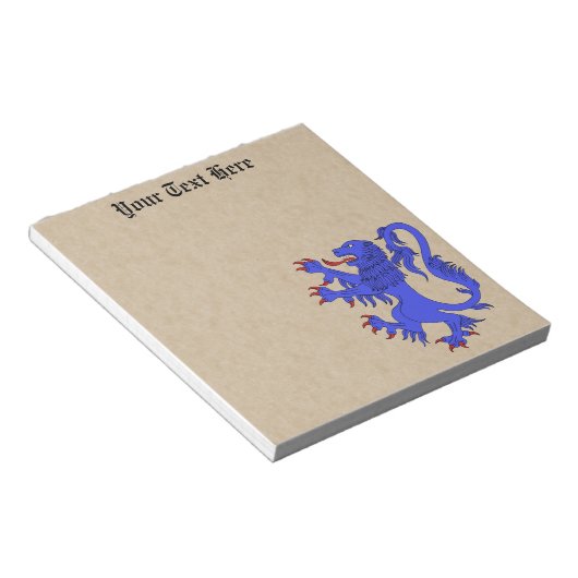 Bloc-note Lion Rampant Azure (Incliné)