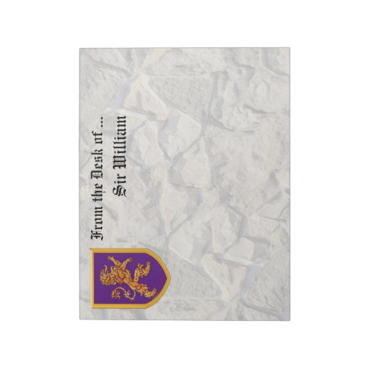 Bloc-note Lion sur le Bouclier pourpre (Tourné)