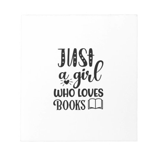 Bloc-note Lire L'Art Juste Une Fille Qui Aime Les Livres (Devant)