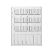 Bloc-note List commercial de Weekly Meal Planner Grocery (Tourné)