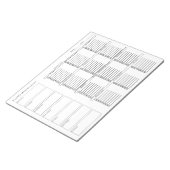 Bloc-note List commercial de Weekly Meal Planner Grocery (Incliné)
