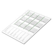 Bloc-note List commercial de Weekly Meal Planner Grocery (Incliné)