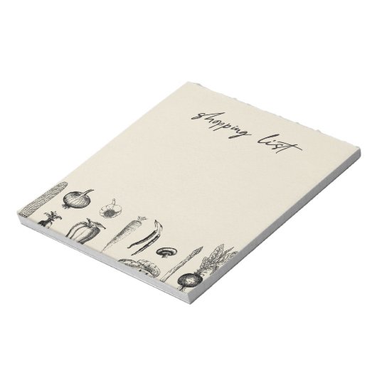 Bloc-note Liste d'achats (Tourné)