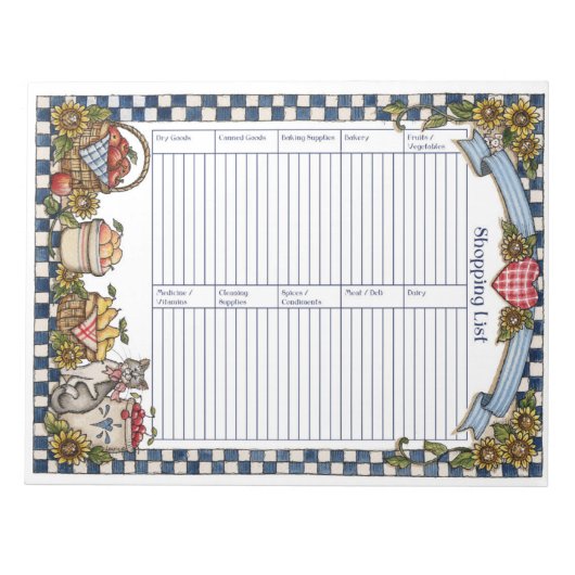 Bloc-note Liste d'achats (Devant)