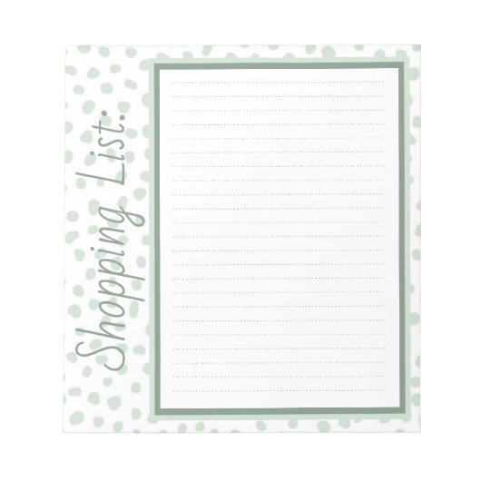 Bloc-note Liste d'achats (Devant)