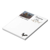 Bloc-note Liste d'achats d'écureuils (Tourné)