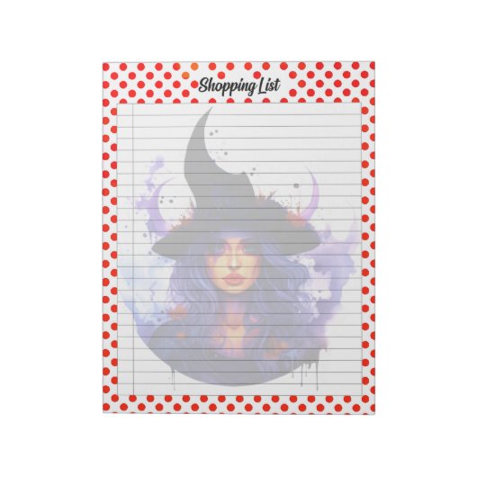 Bloc-note Liste d'achats Halloween (Tourné)