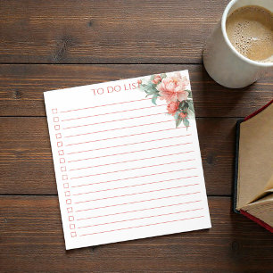 Bloc-note Liste de choses à faire moderne bohème au pinceau