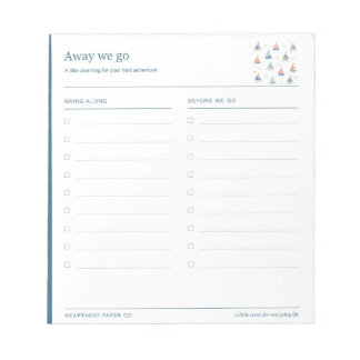 Bloc-note Liste de colisage pour petits voiliers Notepad