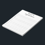 Bloc-note Liste de contrôle à faire simple et élégante<br><div class="desc">Personnalisé, personnalisé, moderne, chic, élégant, tendance, doublé, beau script élégant / typographie, petite liste de contrôle carré / À faire, entreprise de bureau à domicile, 40 pages détachées facile bloc-notes. Tapez simplement votre nom / nom d'entreprise / nom d'entreprise, pour personnaliser. Vous pouvez également changer le titre en haut de...</div>