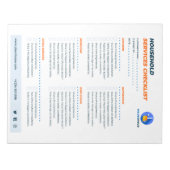 Bloc-note Liste de contrôle des services ménagers (Devant)