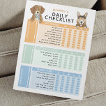Bloc-note Liste de contrôle des tâches quotidiennes des enfa<br><div class="desc">Aidez votre enfant à rester organisé avec cette liste de contrôle quotidienne amusante et modifiable. Présentant un design coloré avec deux chiots ludiques, cette liste de contrôle décompose la journée en trois sections : Matin, Après l'école et La Nuit. Chaque section est entièrement personnalisable, vous permettant d'adapter les tâches à...</div>