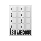 Bloc-note Liste de courses (Tourné)