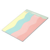 Bloc-note Liste de courses rétro groovy pastel colorée (Incliné)