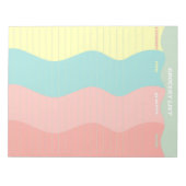 Bloc-note Liste de courses rétro groovy pastel colorée (Devant)