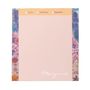 Bloc-note Liste de fleurs mystiques personnalisées