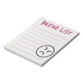 Bloc-note Liste de lecture (Tourné)