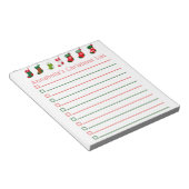 Bloc-note Liste de magasins de Noël Personnaliser (Incliné)