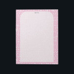 Bloc-note Liste de points à faire rose PERSONNALISÉ - Liste<br><div class="desc">Faites vos listes d'achats en style avec ce bloc-notes personnalisable d'épicerie,  de planification de repas ou de liste de choses à faire. Customisez ou ajoutez du texte pour répondre à vos besoins. Ajoutez des lignes si vous le souhaitez. Consultez ma boutique pour plus de tailles et de styles!</div>